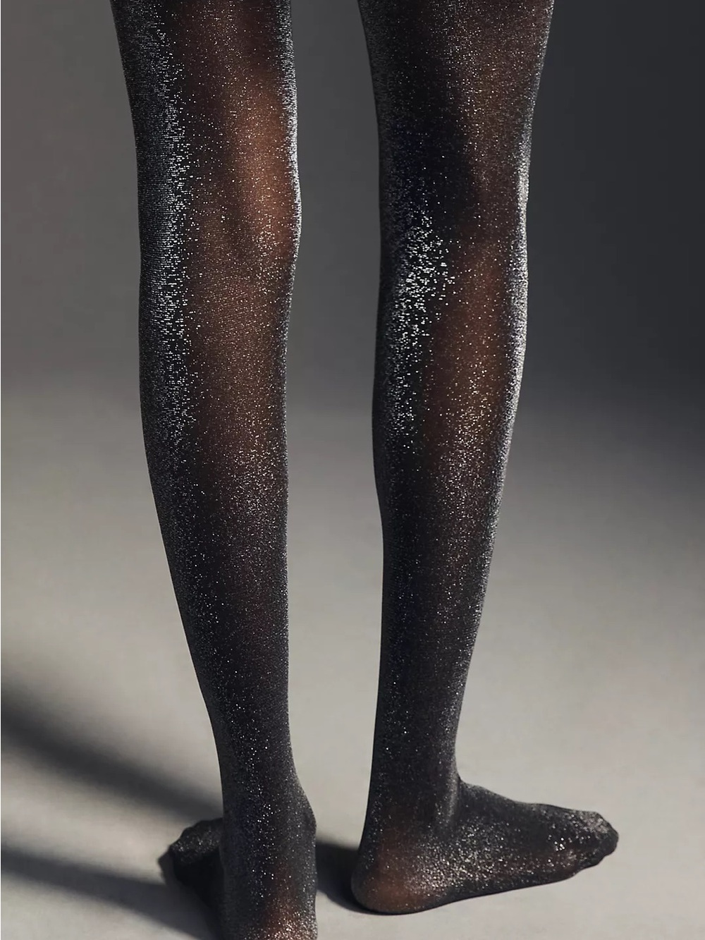 Swedish Stockings Tora Shimmery Tights Small Black Silver 20 Denier Metallic — image 4 of 8